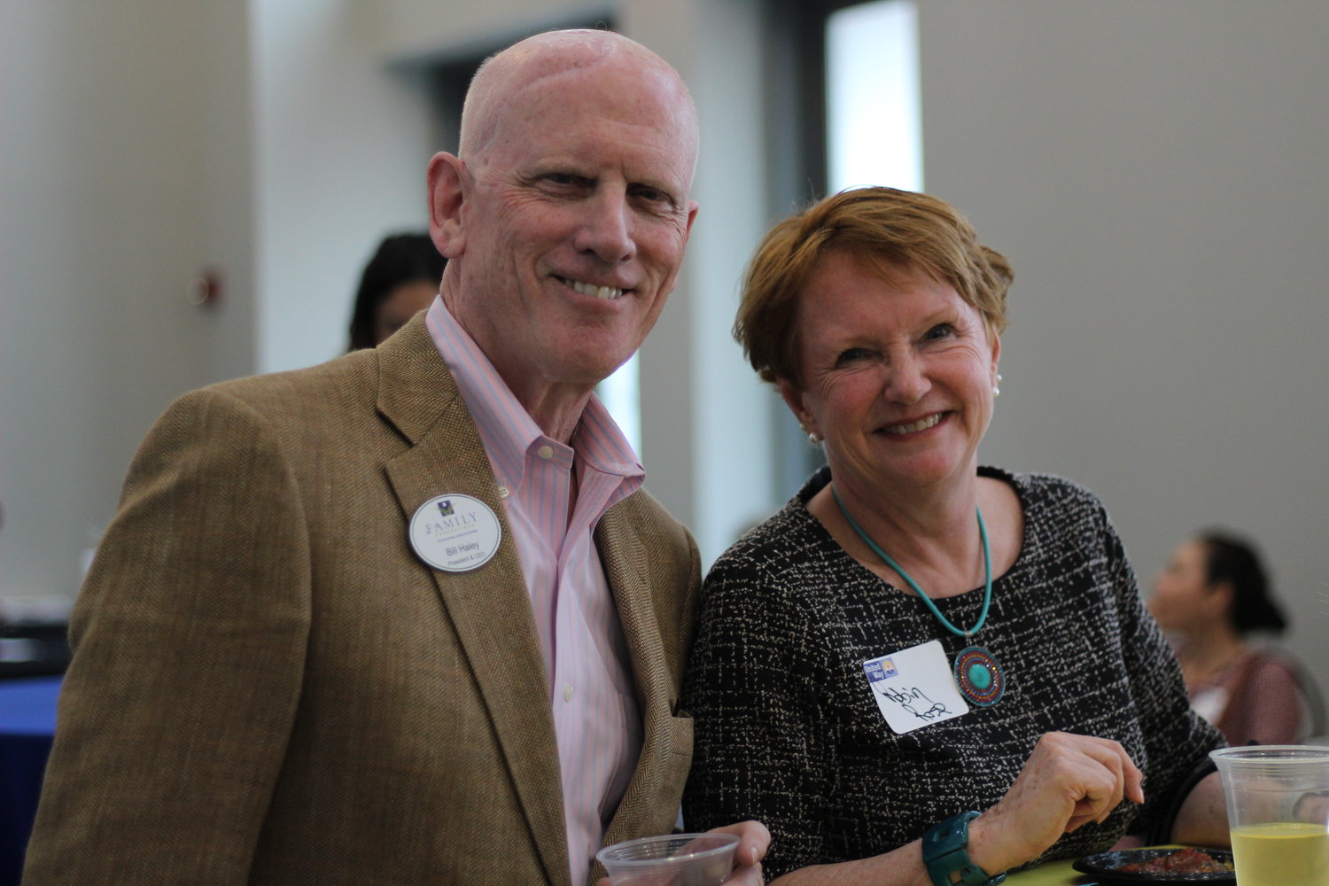 Bill Haley, Family Foundations President and CEO and Robin Rose, Girls Inc. CEO enjoy an evening of celebration at United Way of Northeast Florida’s annual Volunteer United event on June 5 at the Main Library Downtown.